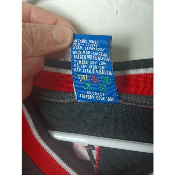 Vtg Pro Player NBA Chicago Bulls Red Crew Neck Sweater Sweatshirt Large - Picture 4 of 5